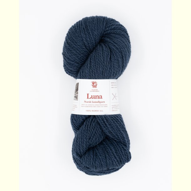Hillesv�g - Luna - Lammeuld garn - M�rk Bl�gr� 56433 - 100g