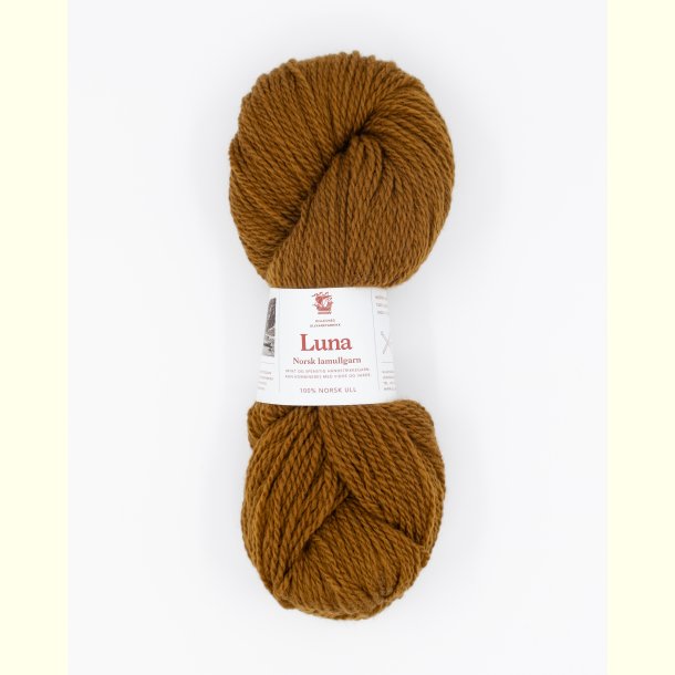 Hillesv�g - Luna - Lammeuld garn - Okkerbrun 56440 - 100g