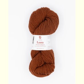 Hillesv�g - Luna - Lammeuld garn - R�dbrun 56442 - 100g