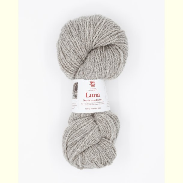 Hillesv�g - Luna - Lammeuld garn - Meleret Lys Brun 56450 - 100g