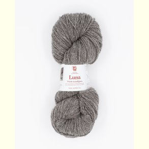 Hillesv�g - Luna - Lammeuld garn - Meleret Mellembrun 56451 - 100g