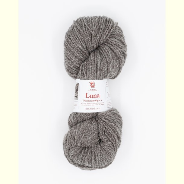 Hillesv�g - Luna - Lammeuld garn - Meleret Mellembrun 56451 - 100g