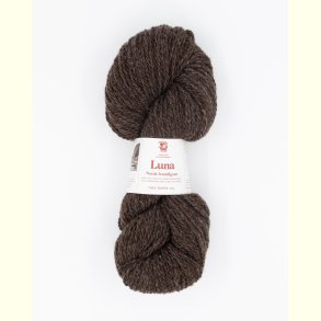 Hillesv�g - Luna - Lammeuld garn - Meleret M�rkebrun 56452 - 100g