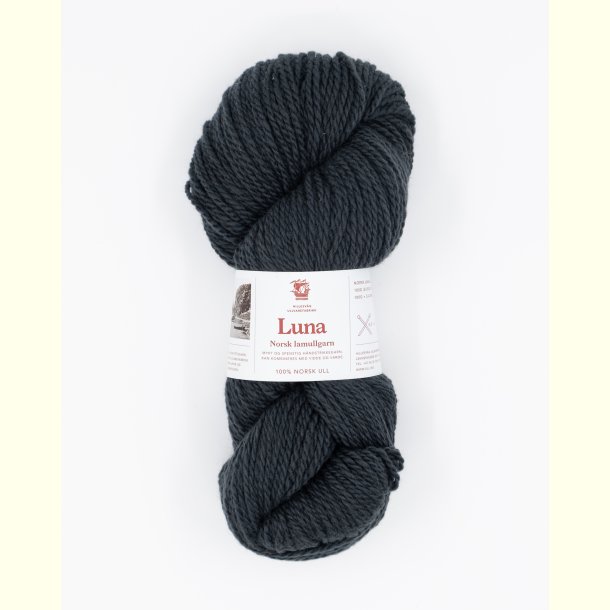 Hillesv�g - Luna - Lammeuld garn - Antracit 56463 - 100g