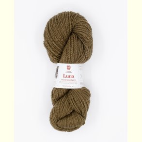 Hillesv�g - Luna - Lammeuld garn - Olivenbrun 56464 - 100g