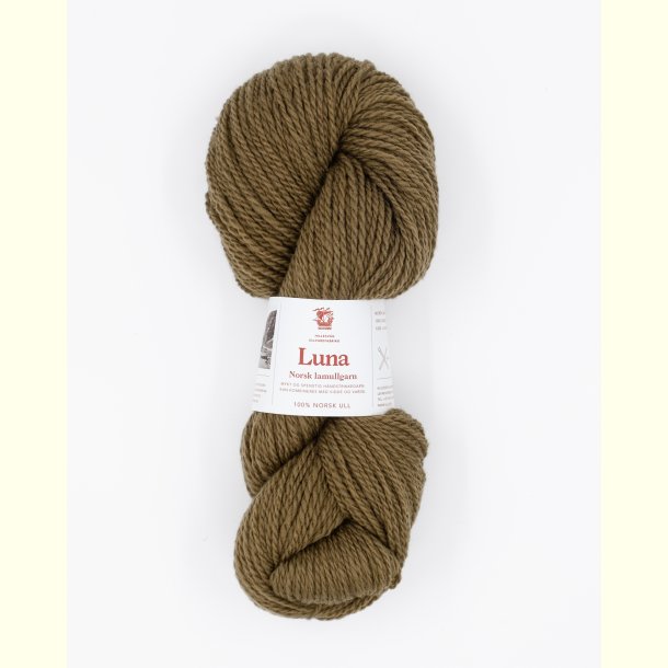 Hillesv�g - Luna - Lammeuld garn - Olivenbrun 56464 - 100g
