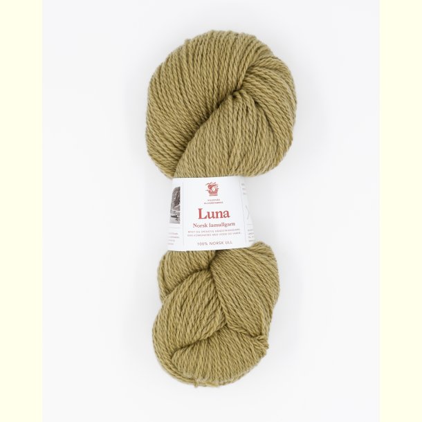 Hillesv�g - Luna - Lammeuld garn - St�vet Gulgr�n 56467 - 100g