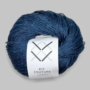 Kit Couture - Silk Linen - Silke og h�rgarn - Jeansbl� 5850 - 50g