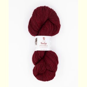 Hillesv�g - S�lje - Uldgarn - Burgunder 642104 - 100g