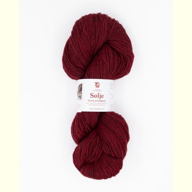 Hillesv�g - S�lje - Uldgarn - Burgunder 642104 - 100g