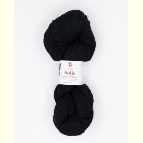 Hillesv�g - S�lje - Uldgarn - Sort 642109 - 100g