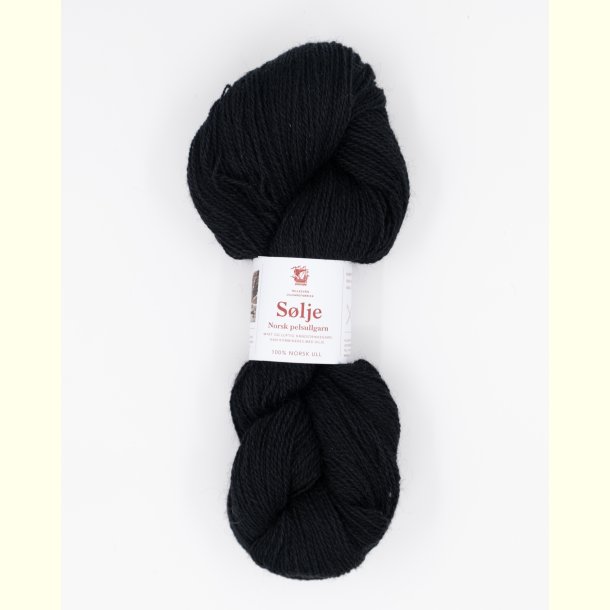Hillesv�g - S�lje - Uldgarn - Sort 642109 - 100g