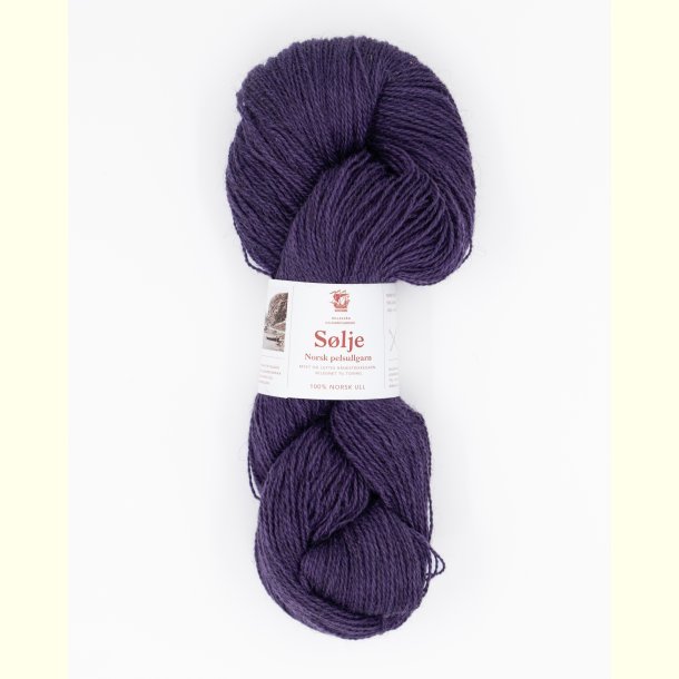 Hillesv�g - S�lje - Uldgarn - Gr�violet 642111 - 100g