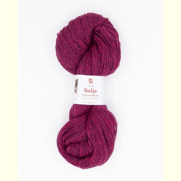Hillesv�g - S�lje - Uldgarn - M�rk Rosa 642114 - 100g
