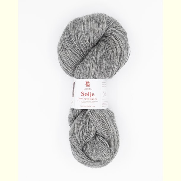 Hillesv�g - S�lje - Uldgarn - Naturgr� 642115 - 100g