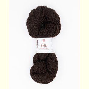 Hillesv�g - S�lje - Uldgarn - M�rkebrun 642116 - 100g