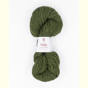 Hillesv�g - S�lje - Uldgarn - Olivengr�n 642118 - 100g