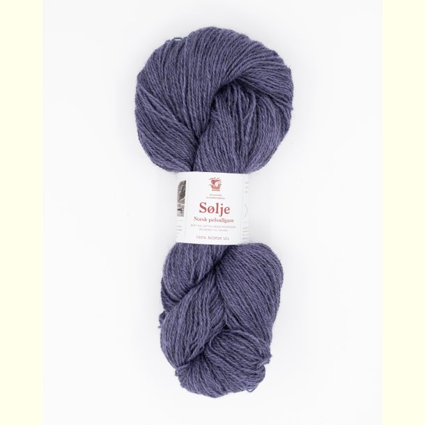 Hillesv�g - S�lje - Uldgarn - Gr�lig Lavendelbl� 642128 - 100g