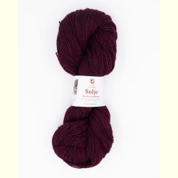Hillesv�g - S�lje - Uldgarn - Burgunder Lilla 642131 - 100g