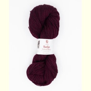 Hillesv�g - S�lje - Uldgarn - Burgunder Lilla 642131 - 100g
