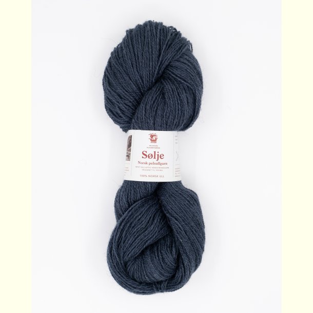 Hillesv�g - S�lje - Uldgarn - Bl�gr� 642143 - 100g