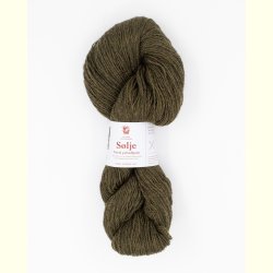 Hillesv�g - S�lje - Uldgarn - Olivenbrun 642148 - 100g