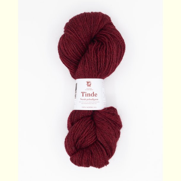 Hillesv�g - Tinde - Uldgarn - Burgunder 652104 - 100g