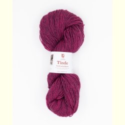 Hillesv�g - Tinde - Uldgarn - M�rk Rosa 652114 - 100g