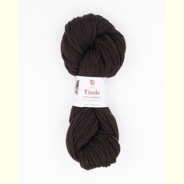 Hillesv�g - Tinde - Uldgarn - M�rk Brun 652116 - 100g