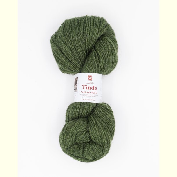 Hillesv�g - Tinde - Uldgarn - Olivengr�n 652118 - 100g