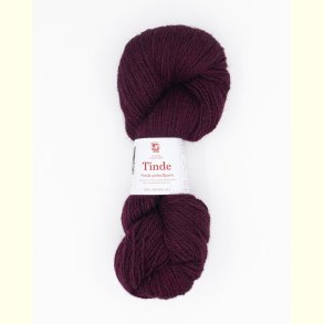 Hillesv�g - Tinde - Uldgarn - Burgunder Lilla 652131 - 100g