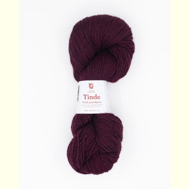 Hillesv�g - Tinde - Uldgarn - Burgunder Lilla 652131 - 100g