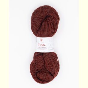 Hillesv�g - Tinde - Uldgarn - R�dbrun 652138 - 100g