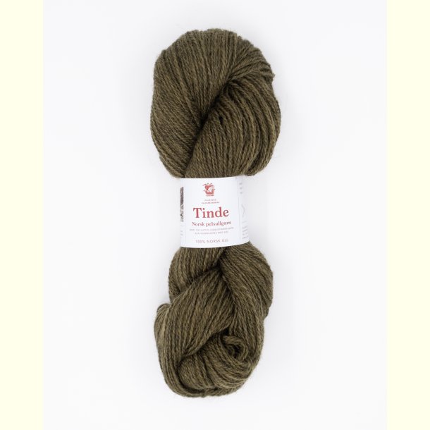 Hillesv�g - Tinde - Uldgarn - Olivenbrun 652148 - 100g