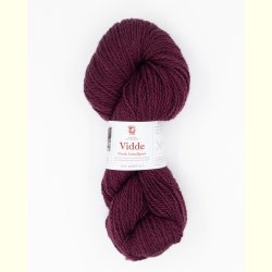 Hillesv�g - Vidde - Uldgarn - M�rk Blommer�d - 100g