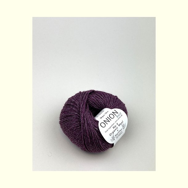 Onion Garn - No.4 Organic Wool + Nettles - uld/n�ldefiber garn - M�rk Lilla 812 - 50g