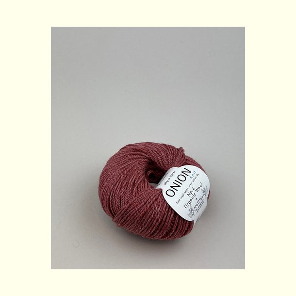 Onion Garn - No.4 Organic Wool + Nettles - uld/n�ldefiber garn - Marsala 827 - 50g