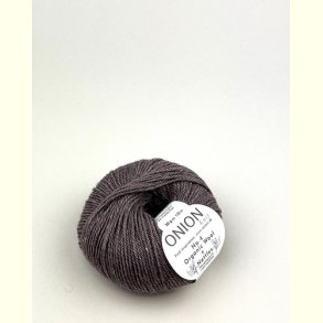 Onion Garn - No.4 Organic Wool + Nettles - uld/n�ldefiber garn - M�rk Pudder 832 - 50g