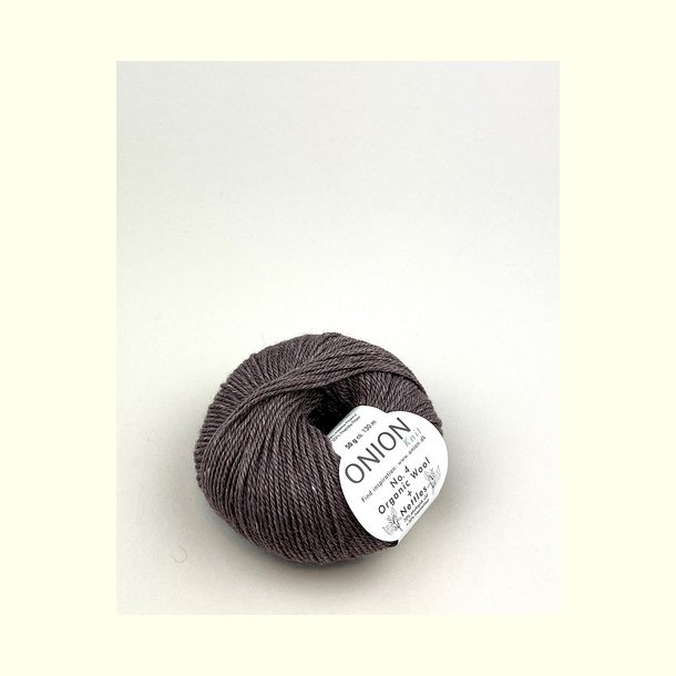 Onion Garn - No.4 Organic Wool + Nettles - uld/n�ldefiber garn - M�rk Pudder 832 - 50g