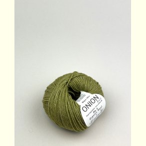 Onion Garn - No.4 Organic Wool + Nettles - uld/n�ldefiber garn - Gr�n Oliven 836 - 50g