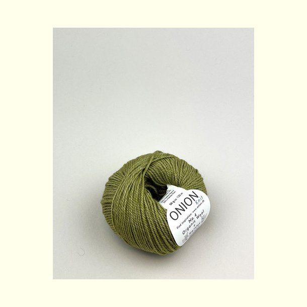 Onion Garn - No.4 Organic Wool + Nettles - uld/n�ldefiber garn - Gr�n Oliven 836 - 50g