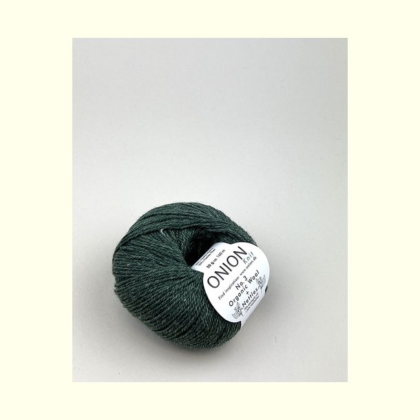 Onion Garn - No.3 Organic Wool + Nettles - uld/n�ldefiber garn - Flaskegr�n 1106 - 50g