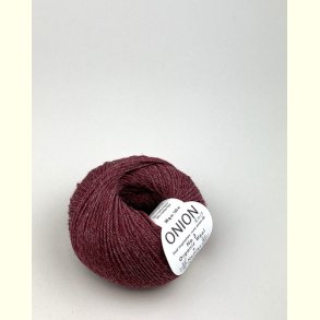 Onion Garn - No.3 Organic Wool + Nettles - uld/n�ldefiber garn - M�rk r�d 1108 - 50g