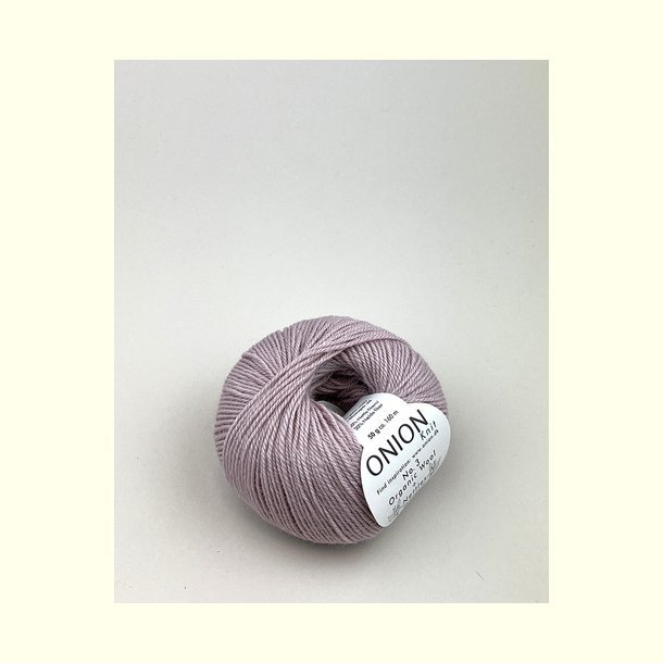 Onion Garn - No.3 Organic Wool + Nettles - uld/n�ldefiber garn - Lys Pudder 1126 - 50g