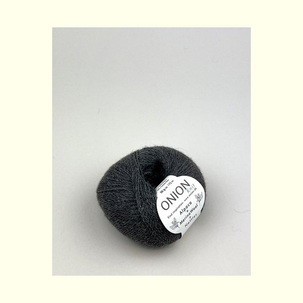Onion Garn - Alpaca + Merino + Nettles - M�rk Gr� (1202) - 50g