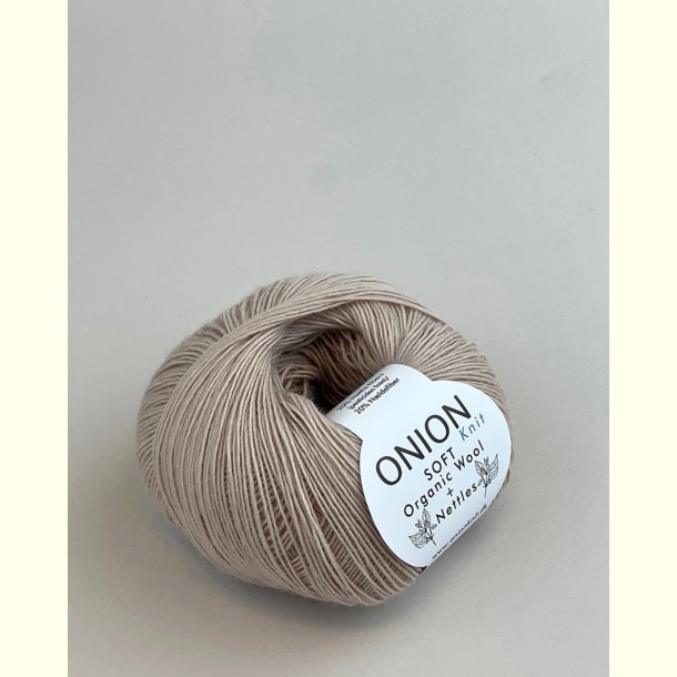 Onion Garn - SOFT Organic Wool + Nettles - uld/n�ldefiber garn - Marcipan 1541 - 50g