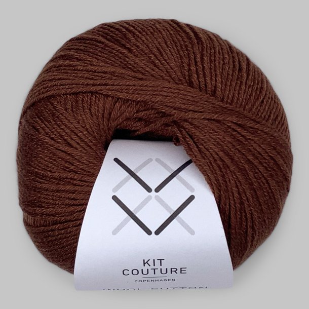 Kit Couture - Wool Cotton - Uld og bomuldsgarn - Chokolade 7830 - 50g