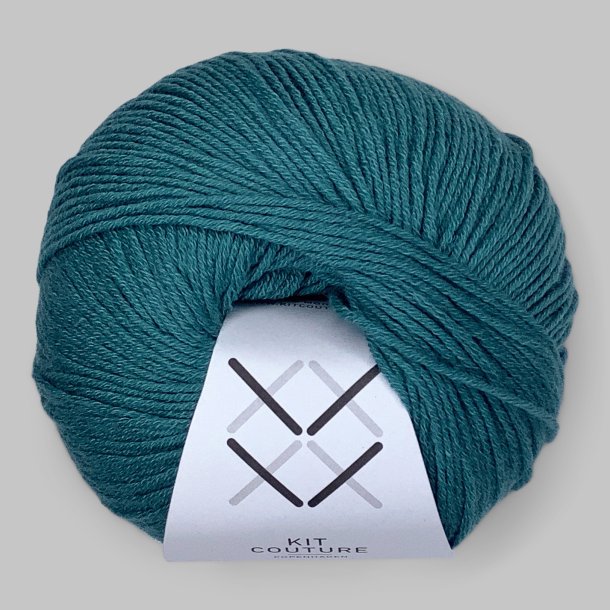 Kit Couture - Wool Cotton - Uld og bomuldsgarn - Havgr�n 7835 - 50g