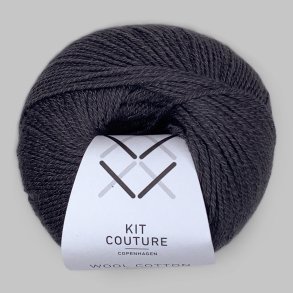Kit Couture - Wool Cotton - Uld og bomuldsgarn - Antracitgr� 7843 - 50g