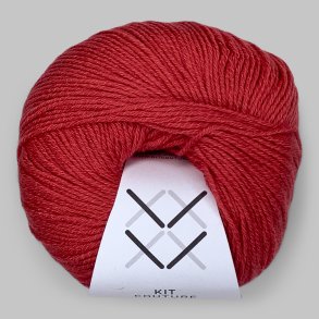 Kit Couture - Wool Cotton - Uld og bomuldsgarn - Cinnoberr�d 7846 - 50g